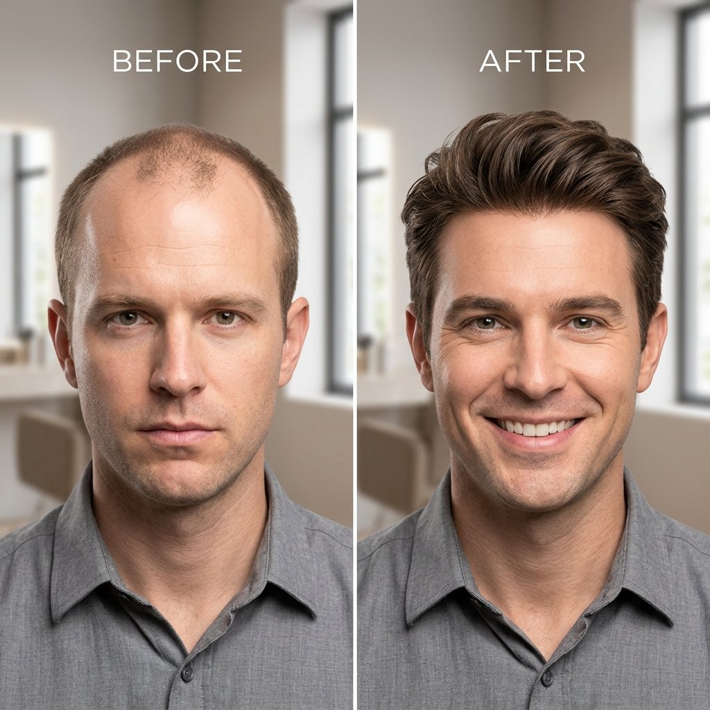 BMW Hair Patch Transformation Before and After